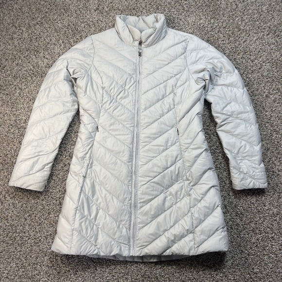 Patagonia Jackets & Blazers - Patagonia Fiona Down Parka Women's Medium Grey Fog Quilted Puffer Coat 28222